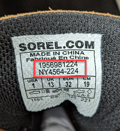 How can I find my item by the Style Number? - SOREL Help Center